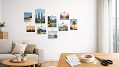 Cara hias dinding rumah sewa tanpa tebuk: trik klip, pita dan magnet yang kemas