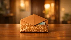 Cara buat sampul duit raya origami ala Jepun guna 2 keping kertas