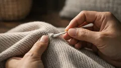 Cara baiki benang tertarik pada baju rajut tanpa gunting, hasil nampak macam baru