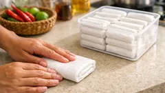 Cara lipat beg plastik jadi empat segi supaya laci dapur tak berserabut