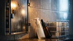 Rak teh DAISO jadi penyelamat bilik air sempit: botol skincare tak tumbang lagi