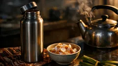 Cara hilangkan tompokan teh dalam botol keluli tahan karat guna cangkerang telur