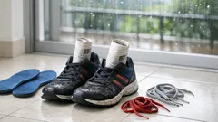 Cara keringkan kasut basah cepat tanpa rosakkan bentuk guna teknik surat khabar