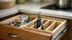 Stand pemisah 4 ruang yang buat laci terus kemas tanpa bekas besar