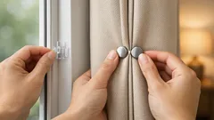 Trik klip dan magnet untuk rapatkan celah langsir, bilik lebih sejuk dan bil aircond lebih jimat