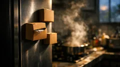 Trik magnet kuat untuk ‘penyimpanan terapung’ yang buat dapur kecil rasa lapang