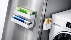 Trik penyimpanan terapung guna stand payung magnet, rumah terus nampak luas