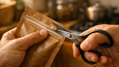 Trik potong satu lapisan untuk buka bungkusan berzip tanpa stres