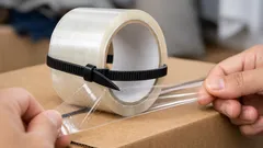 Trik potong pita OPP tanpa gunting: guna ikat kabel jadi pemotong mini