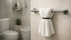 4 helah DIY elak tuala tangan jatuh dari palang tuala, senang dan kemas