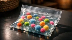 Cara upcycle pek penyejuk jadi mainan sensori tekan-tekan untuk anak, siap tip selamat