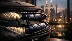 Cara lipat baju tebal supaya muat dalam beg kabin tanpa zip tersekat