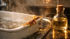 Cara cepat cuci pinggan gratin berkerak guna air panas dan cuka