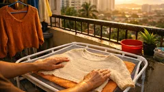 Cara jemur baju rajut supaya tak meleret dan bahu tak bertanduk