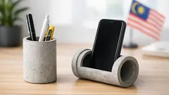 Aksesori mini “paip konkrit” yang buat meja kerja jadi kemas dan praktikal